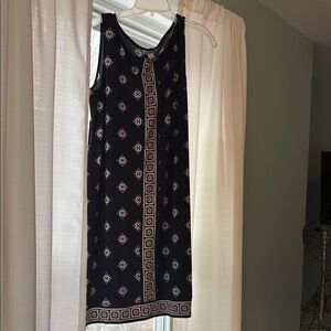 Elegant Black Patterned Dress White House Black Market
